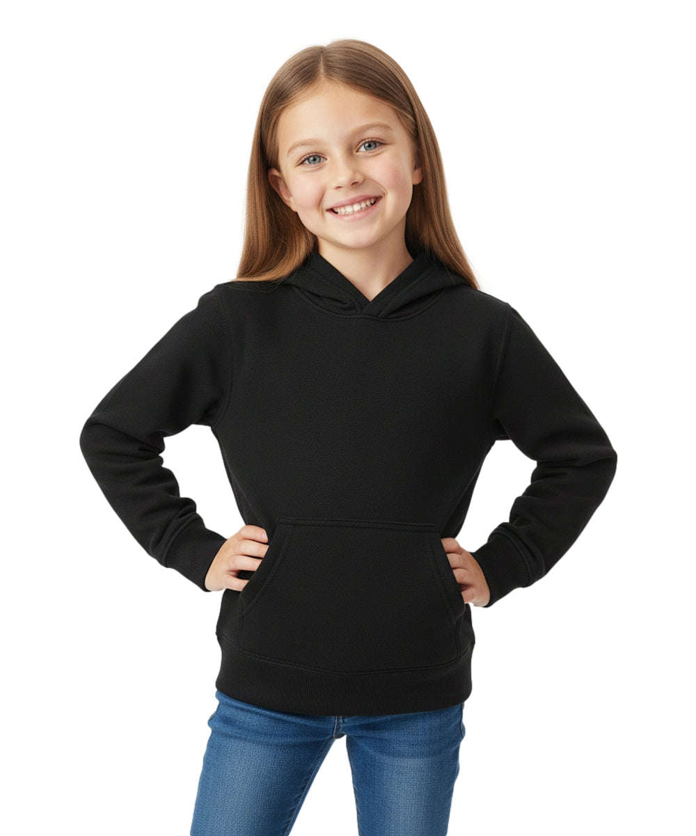 Fleece Classic Warm Pull Over Hoodie Black KP101
