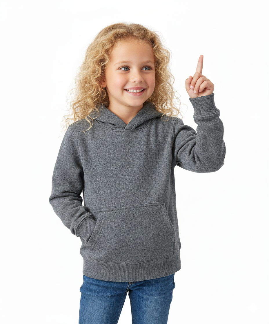 Fleece Classic Warm Pull Over Hoodie D grey KP101
