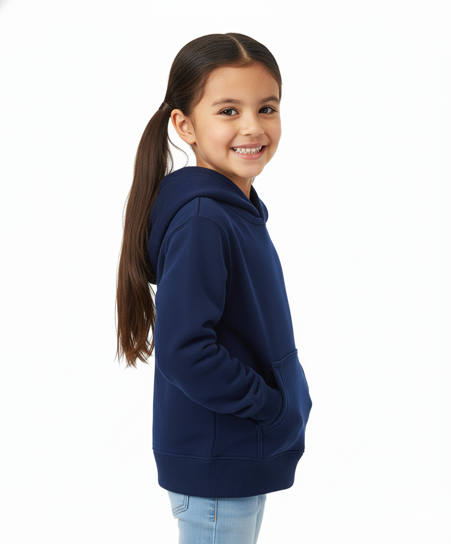 Fleece Classic Warm Pull Over Hoodie Navy KP101