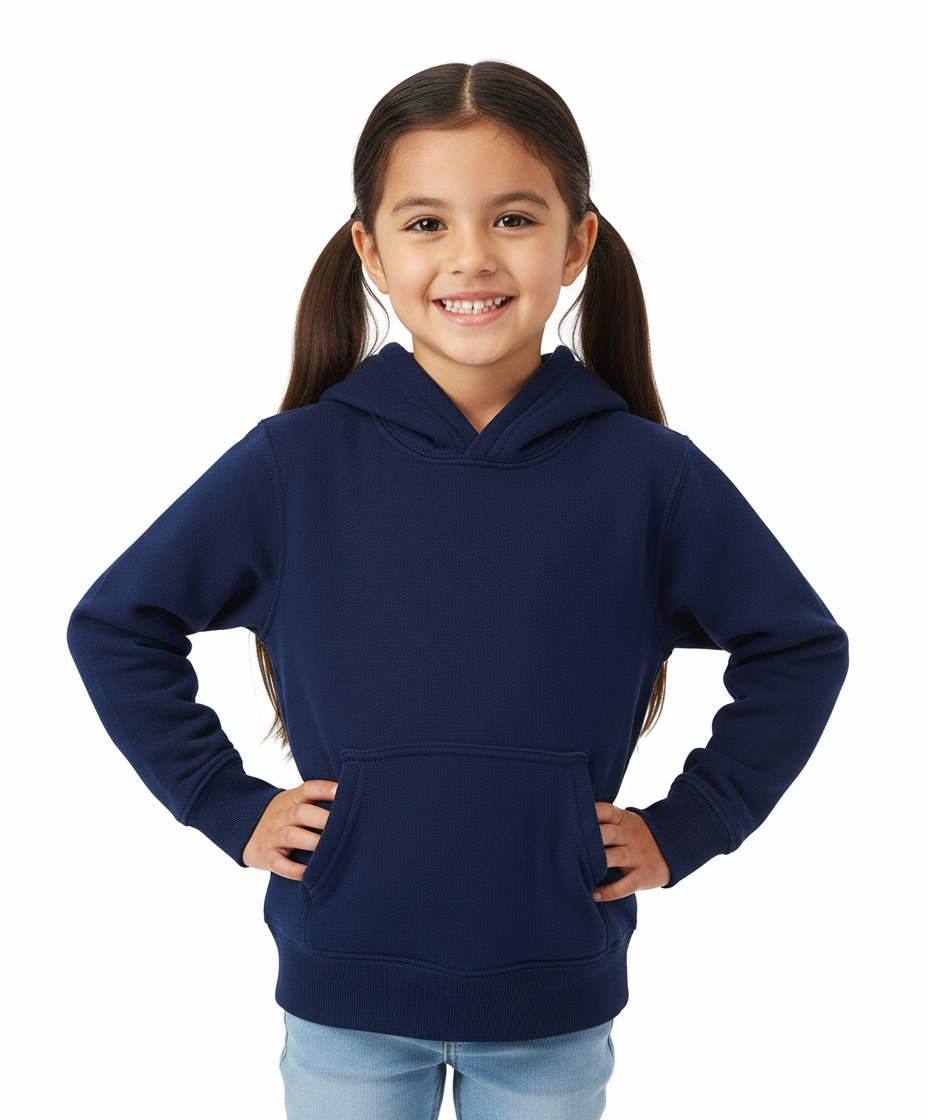 Fleece Classic Warm Pull Over Hoodie Navy KP101