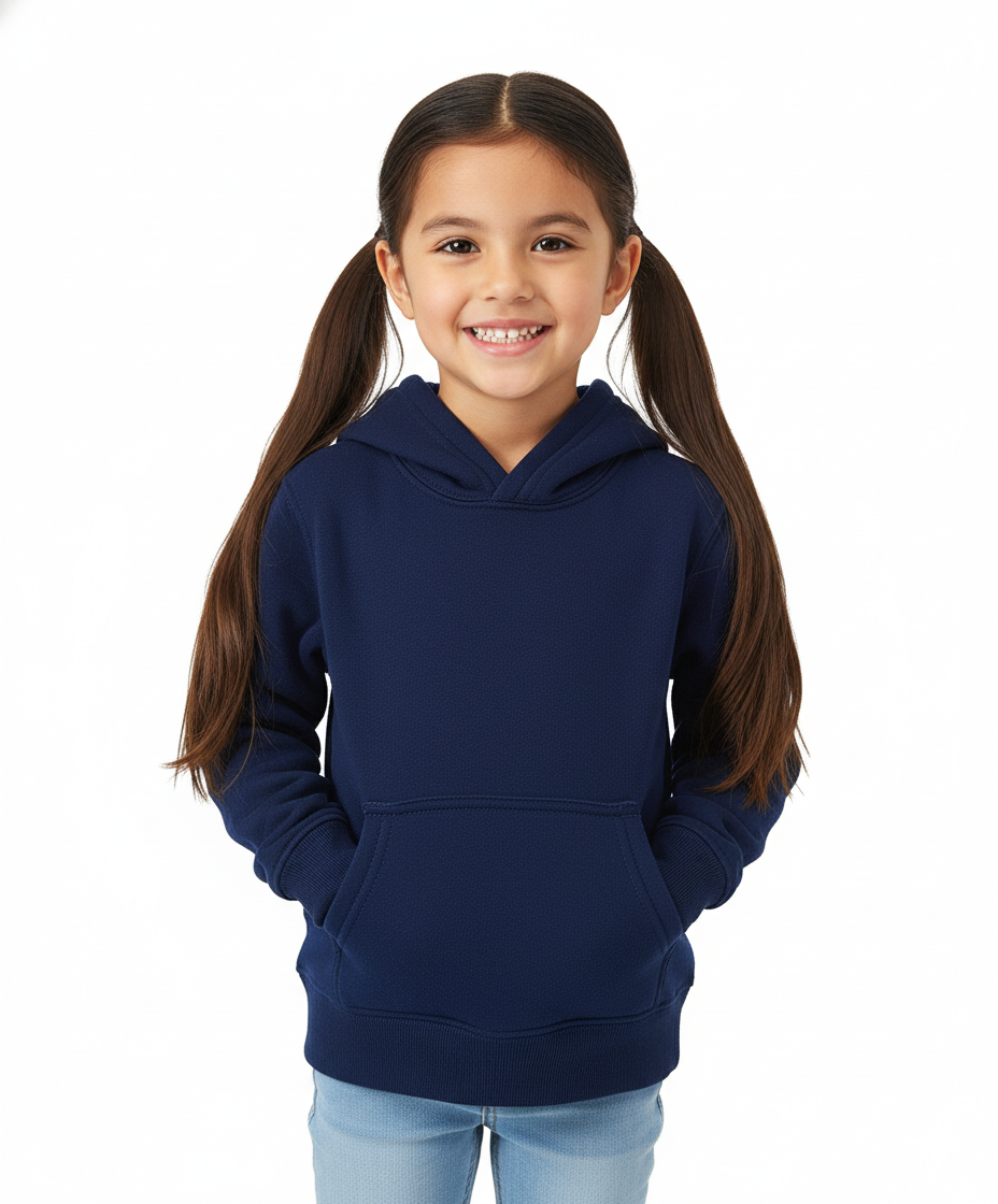Fleece Classic Warm Pull Over Hoodie Navy KP101
