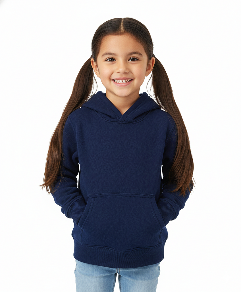 Fleece Classic Warm Pull Over Hoodie Navy KP101