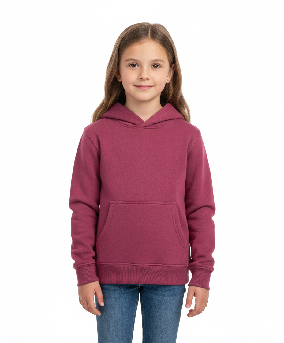 Fleece Classic Warm Pull Over Hoodie Plum KP101