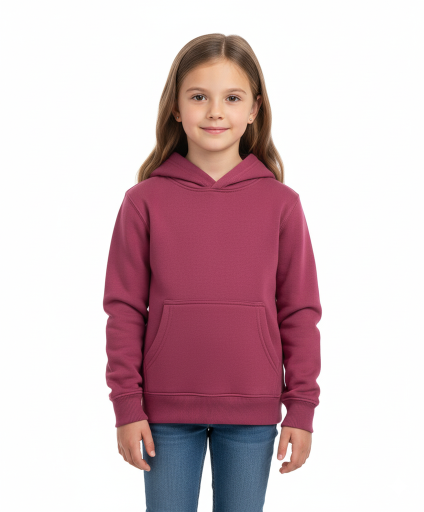 Fleece Classic Warm Pull Over Hoodie Plum KP101