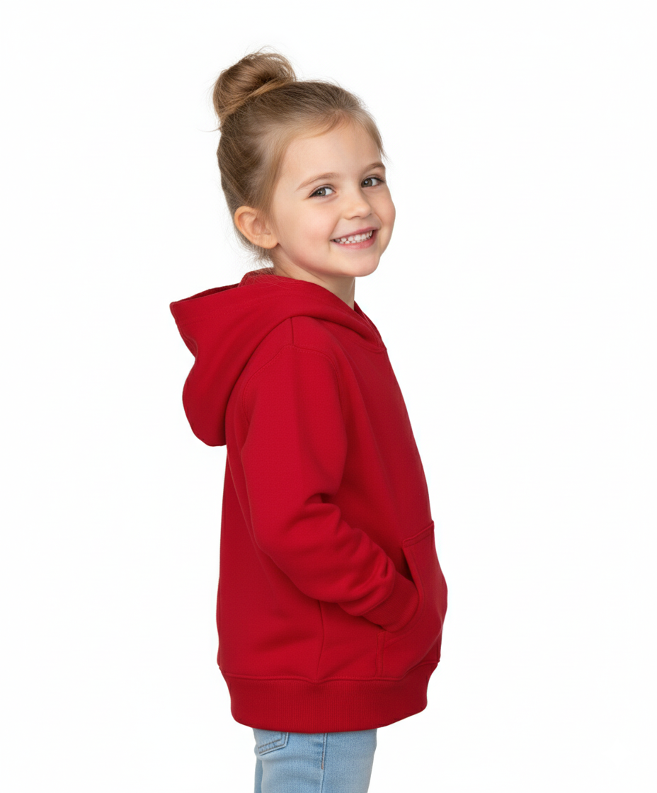 Fleece Classic Warm Pull Over Hoodie Red KP101 2 Pack