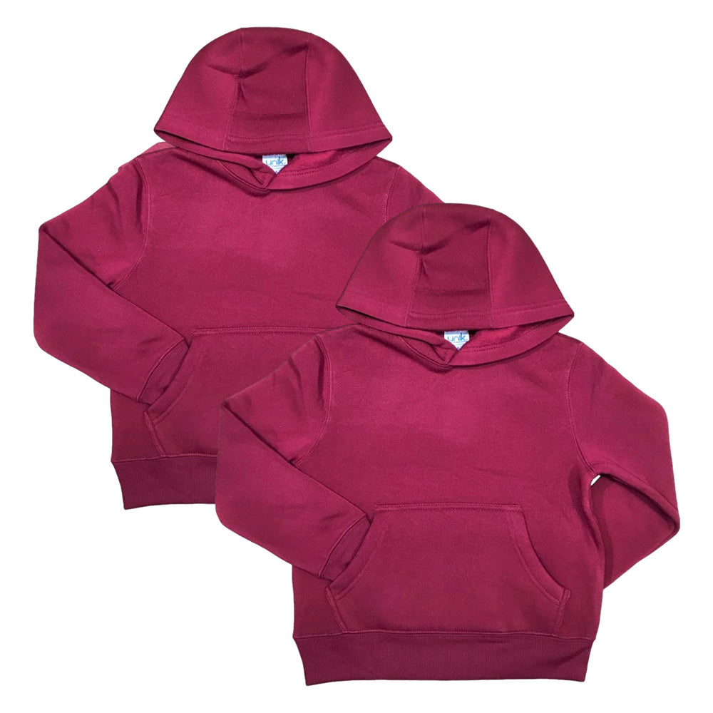 Fleece Classic Warm Pull Over Hoodie Black KP101 2 Pack