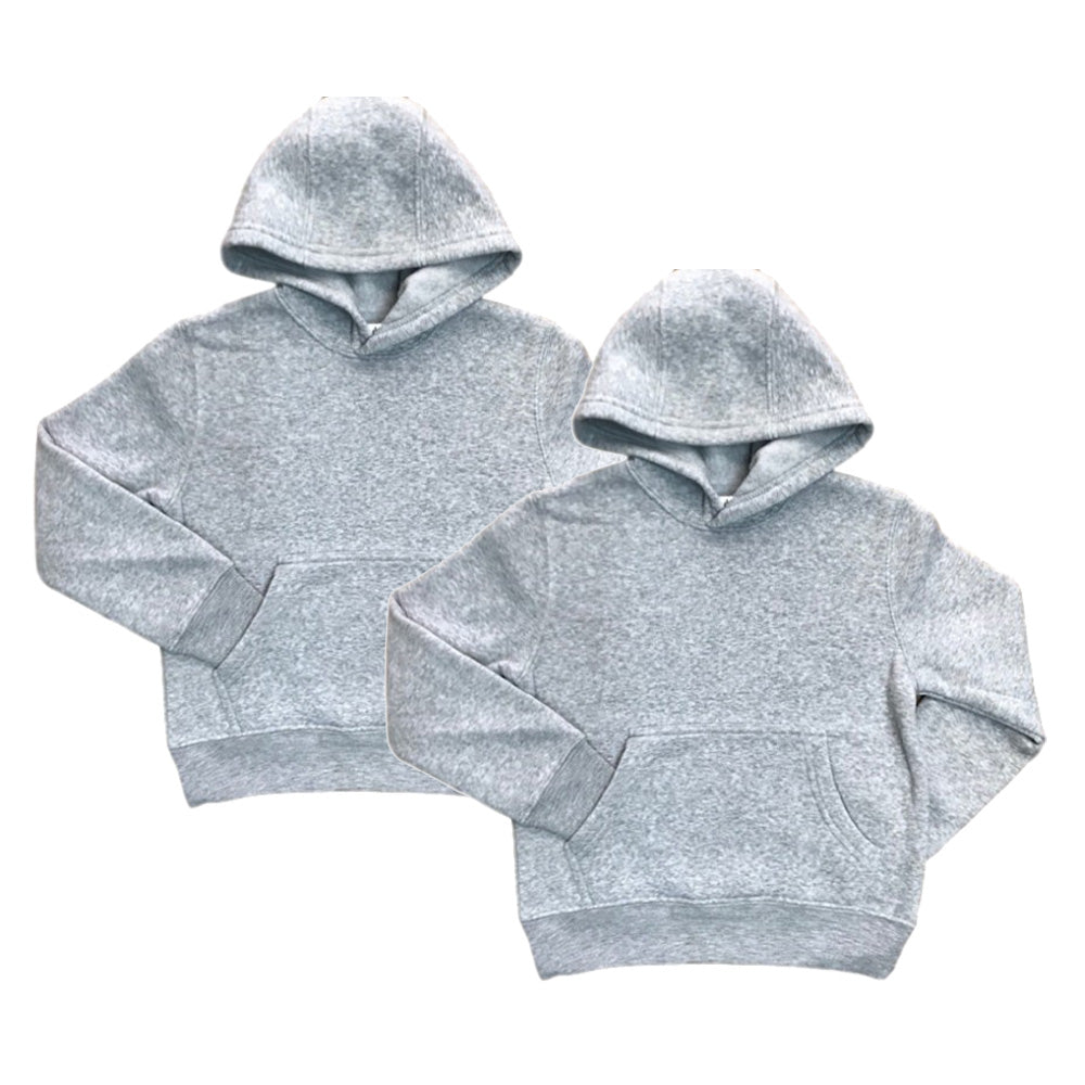 Fleece Classic Warm Pull Over Hoodie Black KP101 2 Pack