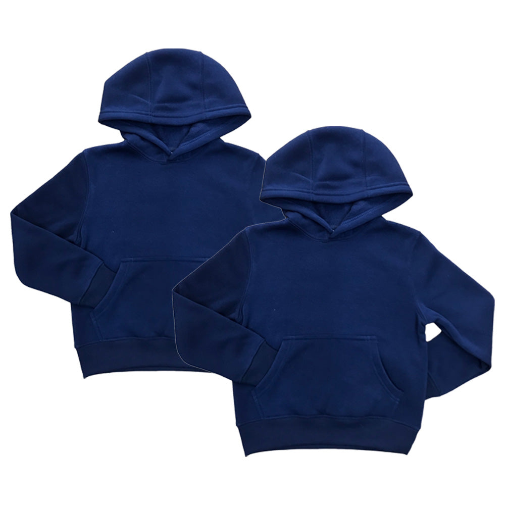 Fleece Classic Warm Pull Over Hoodie Red KP101 2 Pack
