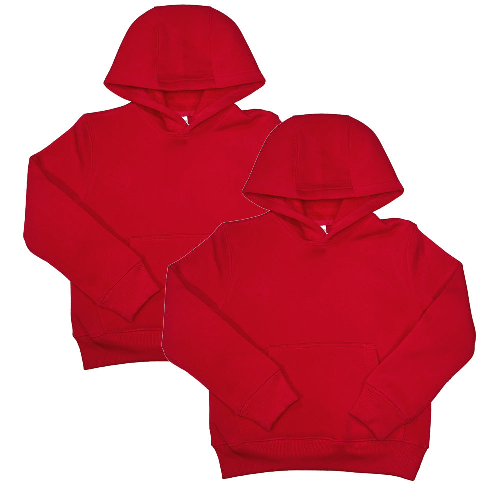 Fleece Classic Warm Pull Over Hoodie Black KP101 2 Pack