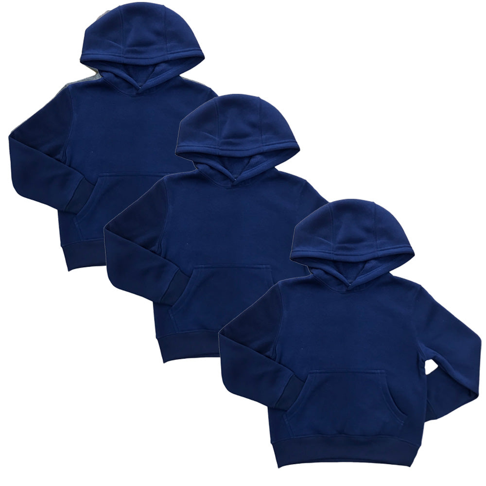 Fleece Classic Warm Pull Over Hoodie Dgrey KP101 3 Pack