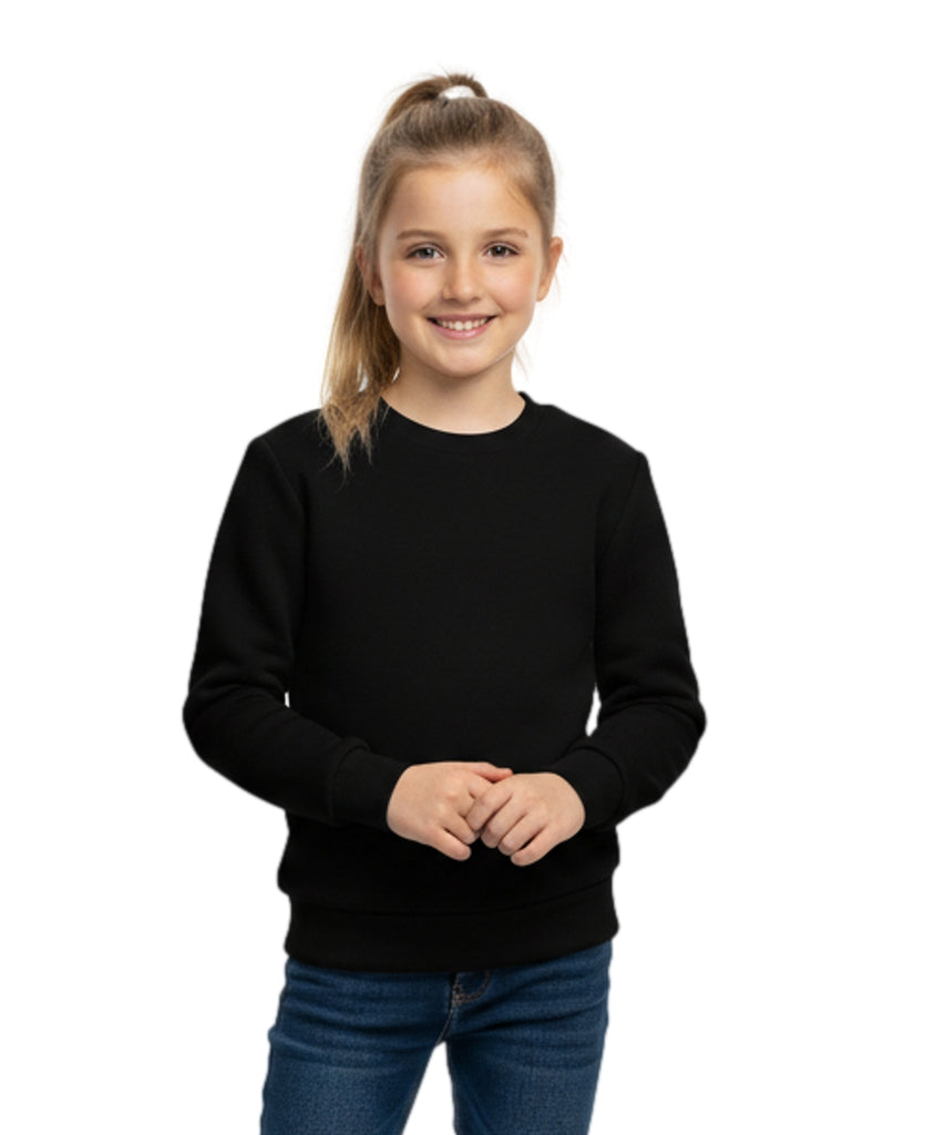 Premium Quality Fleece Crewneck Sweater shirts  Black  KP102