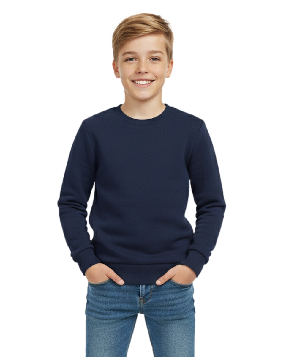 Premium Quality Fleece Crewneck Sweater shirts Navy KP102