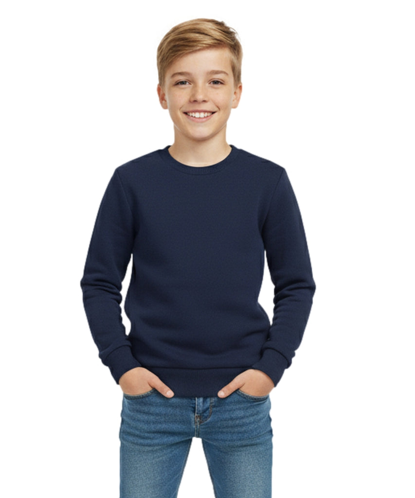 Premium Quality Fleece Crewneck Sweater shirts Navy KP102