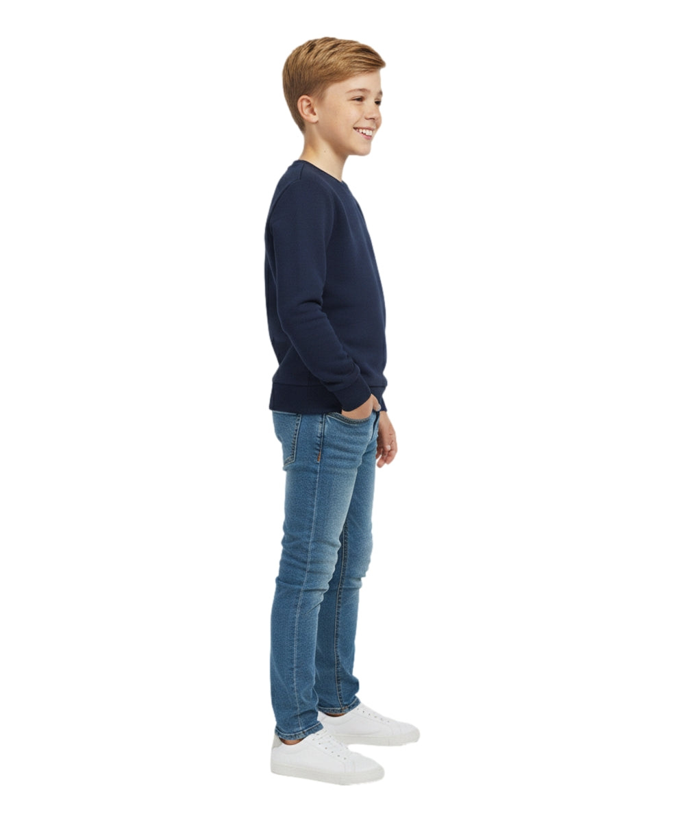 Premium Quality Fleece Crewneck Sweater shirts Navy KP102