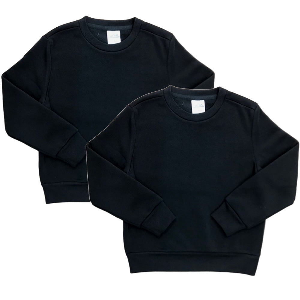 Premium Quality Fleece Crewneck Sweater shirts  Burgundy  KP102 2 Pack