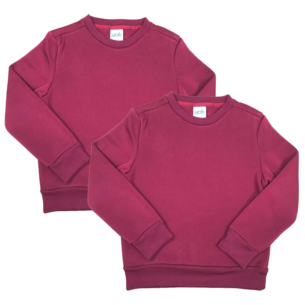 Premium Quality Fleece Crewneck Sweater shirts Black KP102 2 Pack