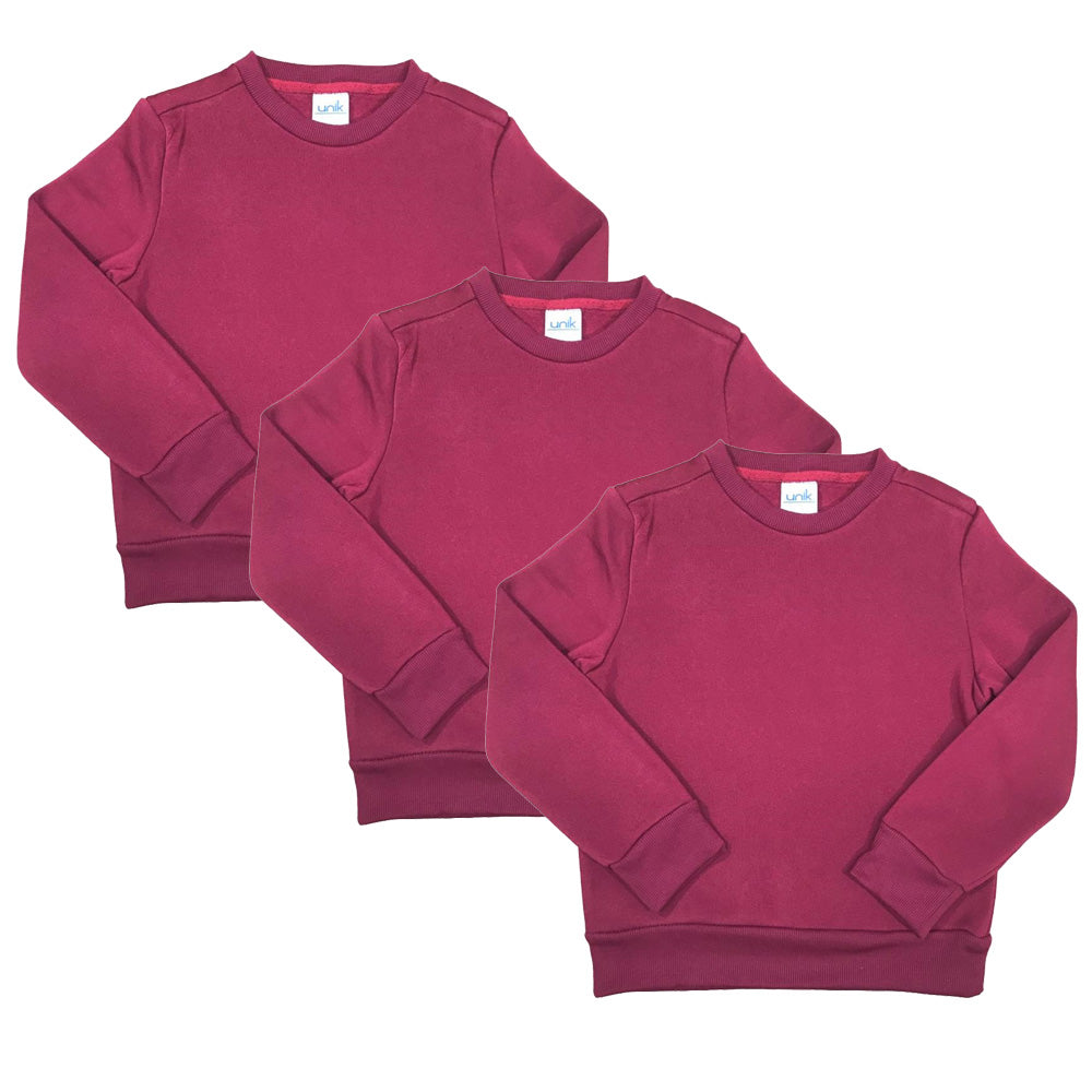 Premium Quality Fleece Crewneck Sweater shirts Navy KP102 3 Pack