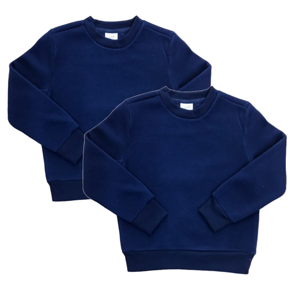 Premium Quality Fleece Crewneck Sweater shirts  Burgundy  KP102 2 Pack