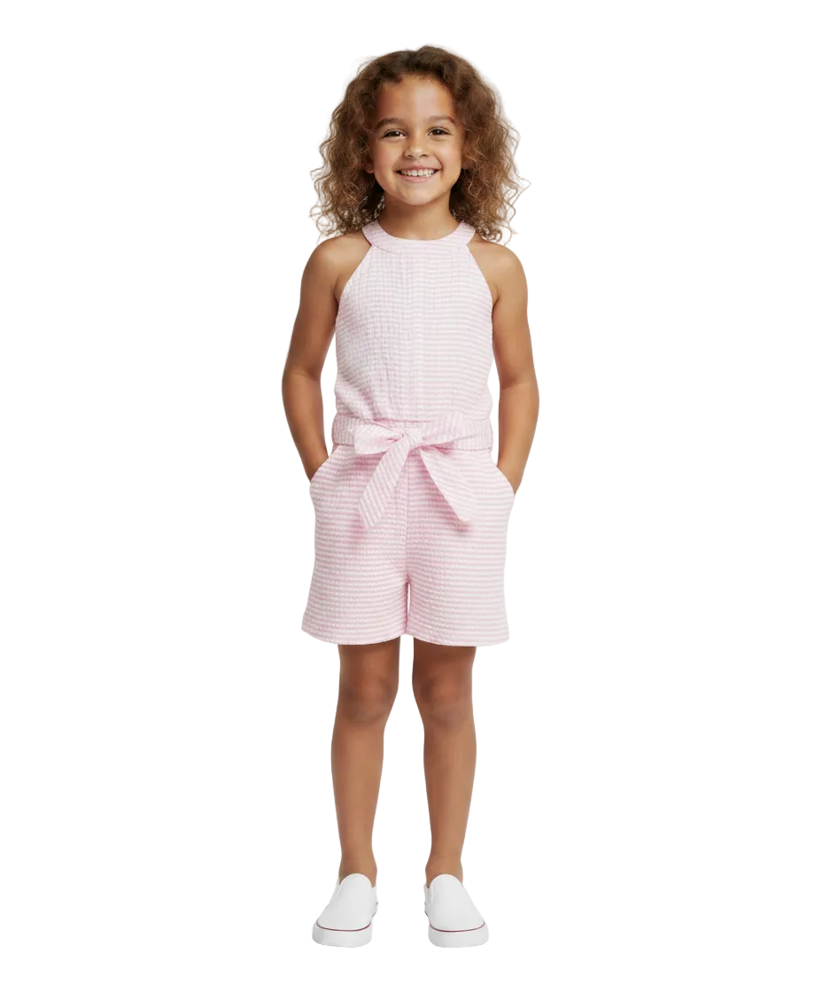 Girl Striped Romper Pink RP1979