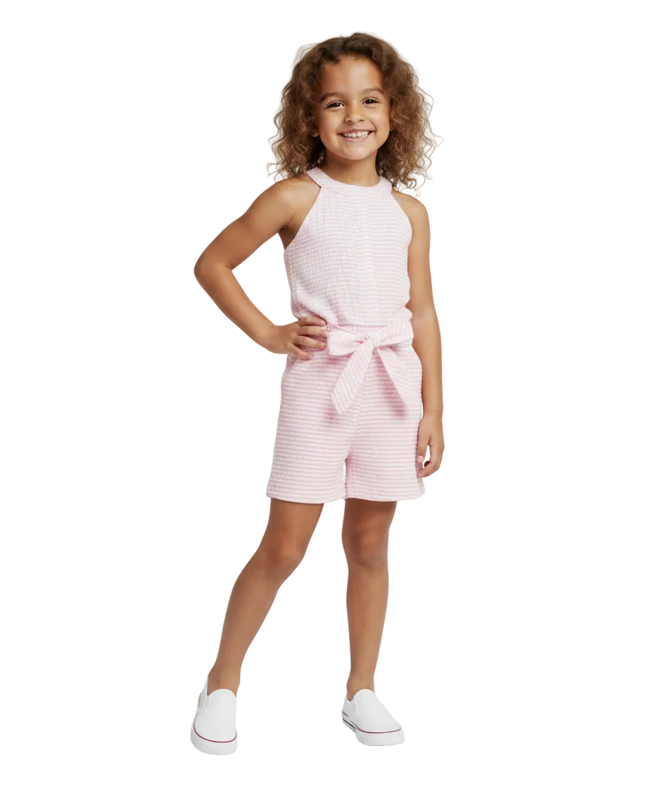 Girl Striped Romper Pink RP1979
