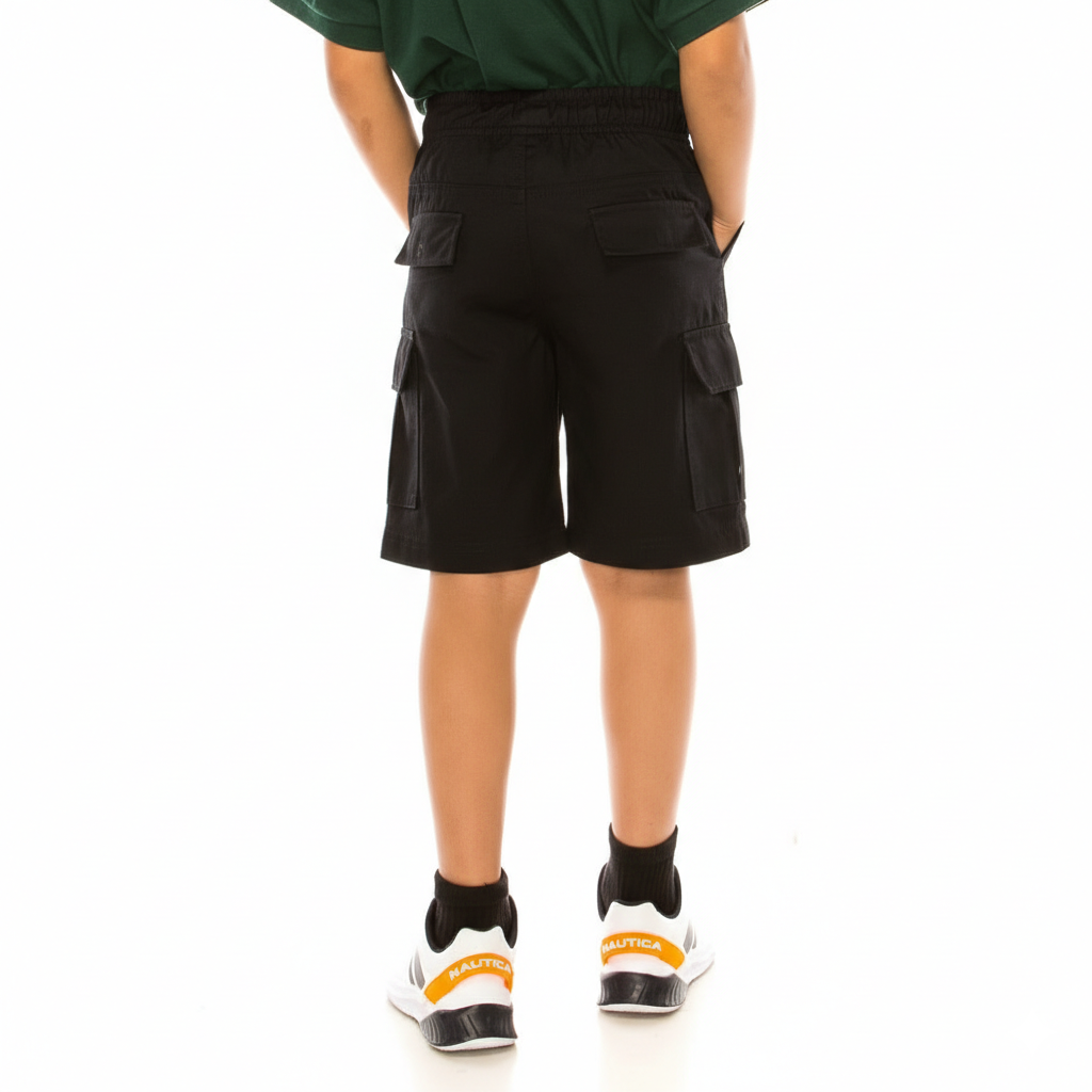 Boy Black Cargo School Every Wear or  Uniform Shorts 4/5-16 SCG33