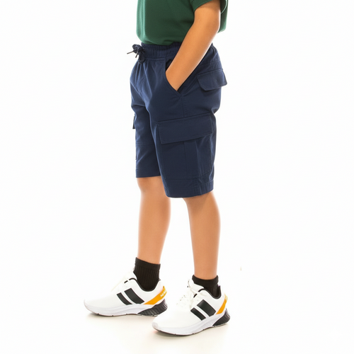 Boy Navy Cargo School Every Wear or  Uniform Shorts 4/5-16 SCG33