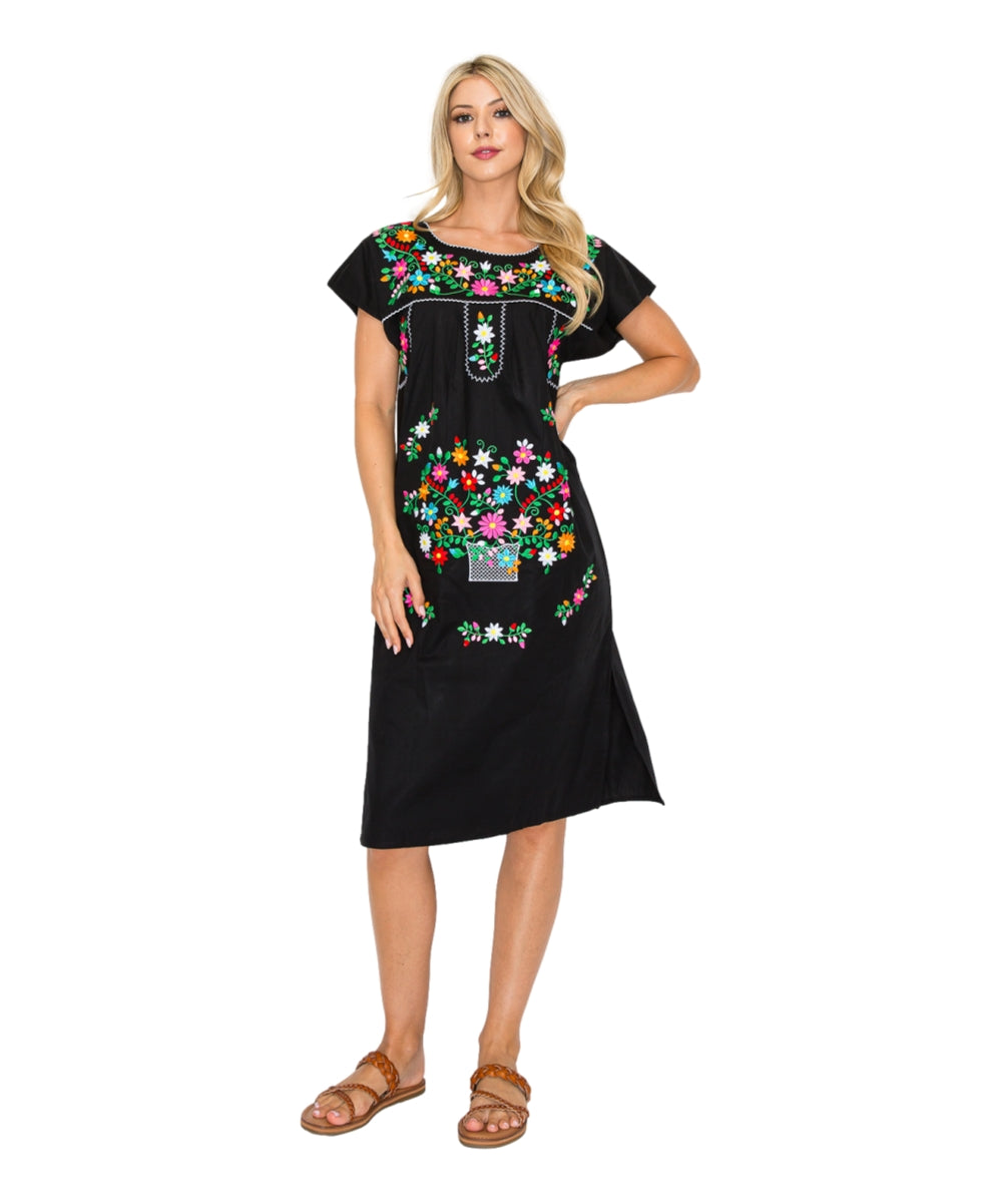 unik Embroidered Traditional Adult Puebla Mexican Dress WD2058