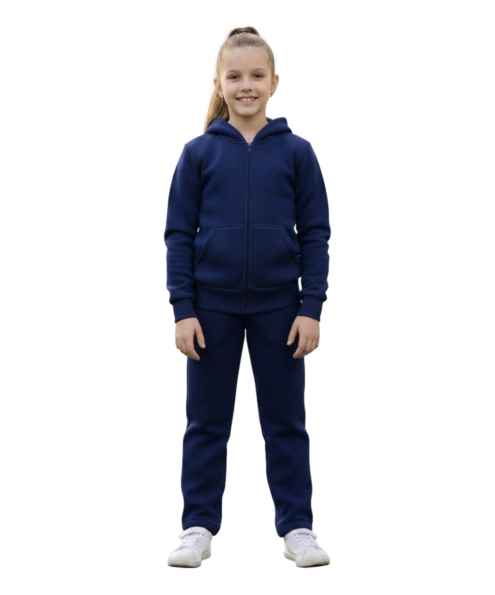Premium Solid Plain Fleece Set  Navy US01