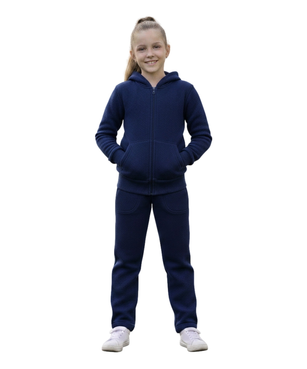 Premium Solid Plain Fleece Set  Navy US01