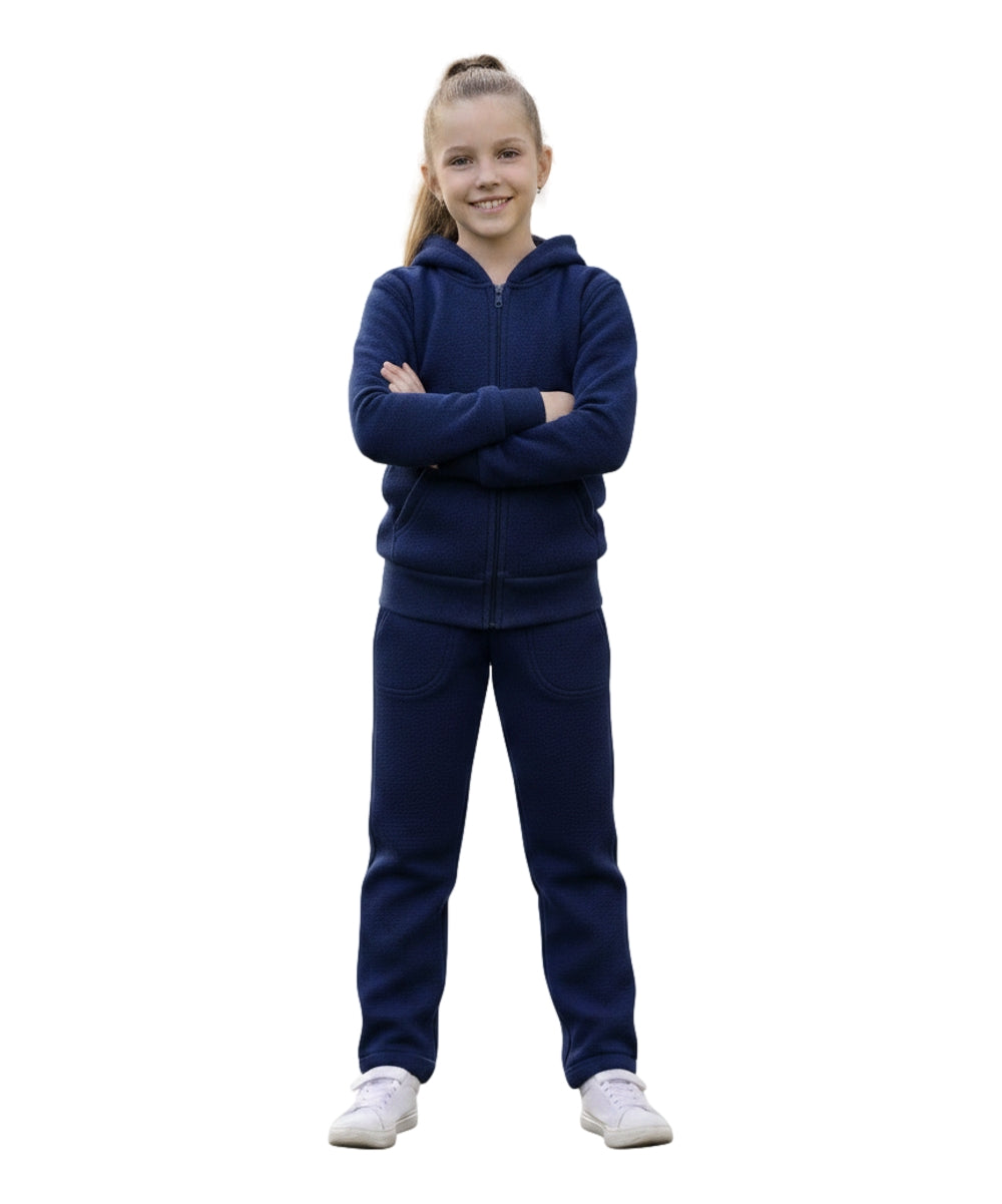 Premium Solid Plain Fleece Set  Navy US01