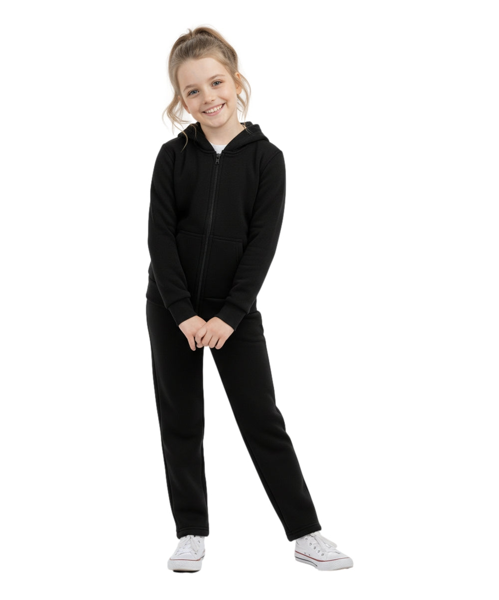 Premium Solid Plain Fleece Set  Black US01