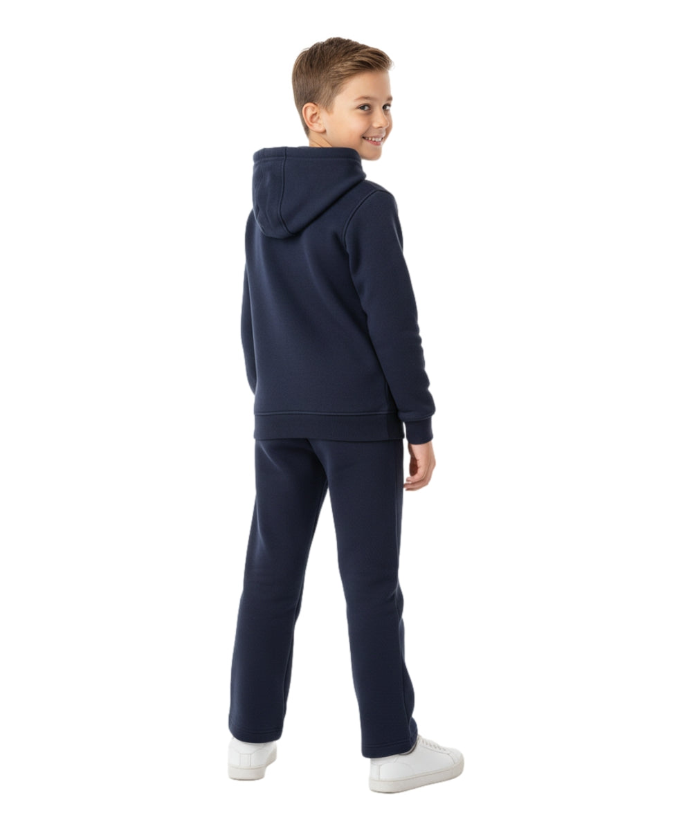 Premium Solid Plain Fleece Set  Navy  US01
