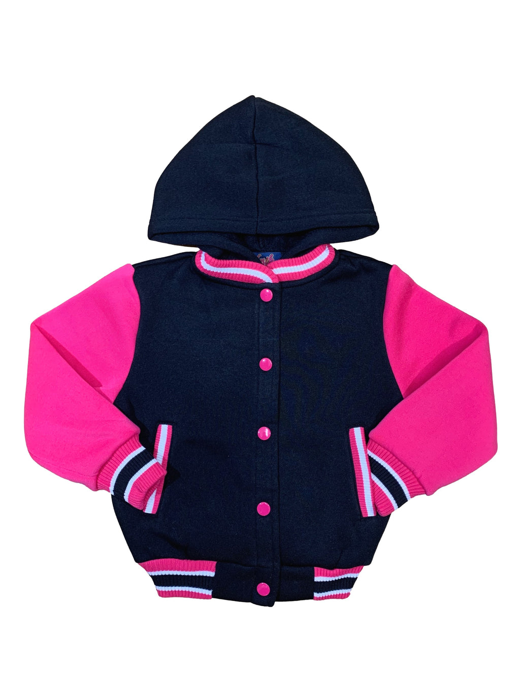 Girls Fleece Varsity Jacket Plum VJ2199