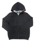 Unik Premium Quality Satin Lined Zip Up Hoodie with Travel Hidden Pockets L. Grey WBT62
