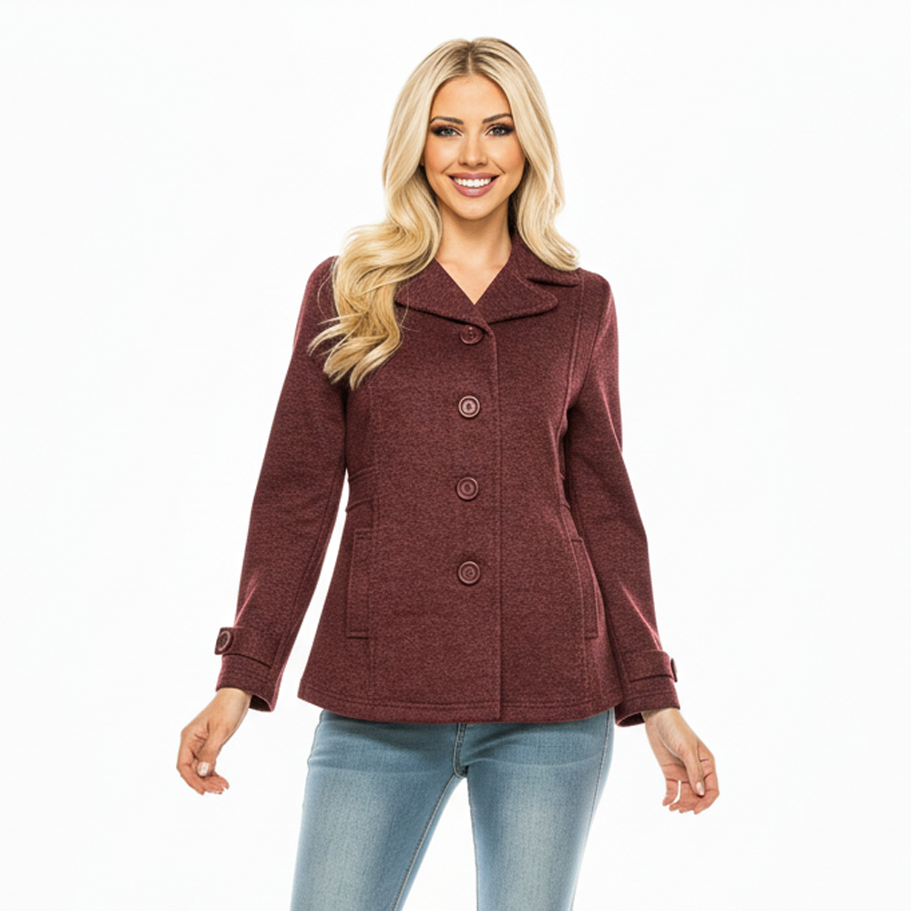 Unik's Women Tweed Coats Green WJ18522