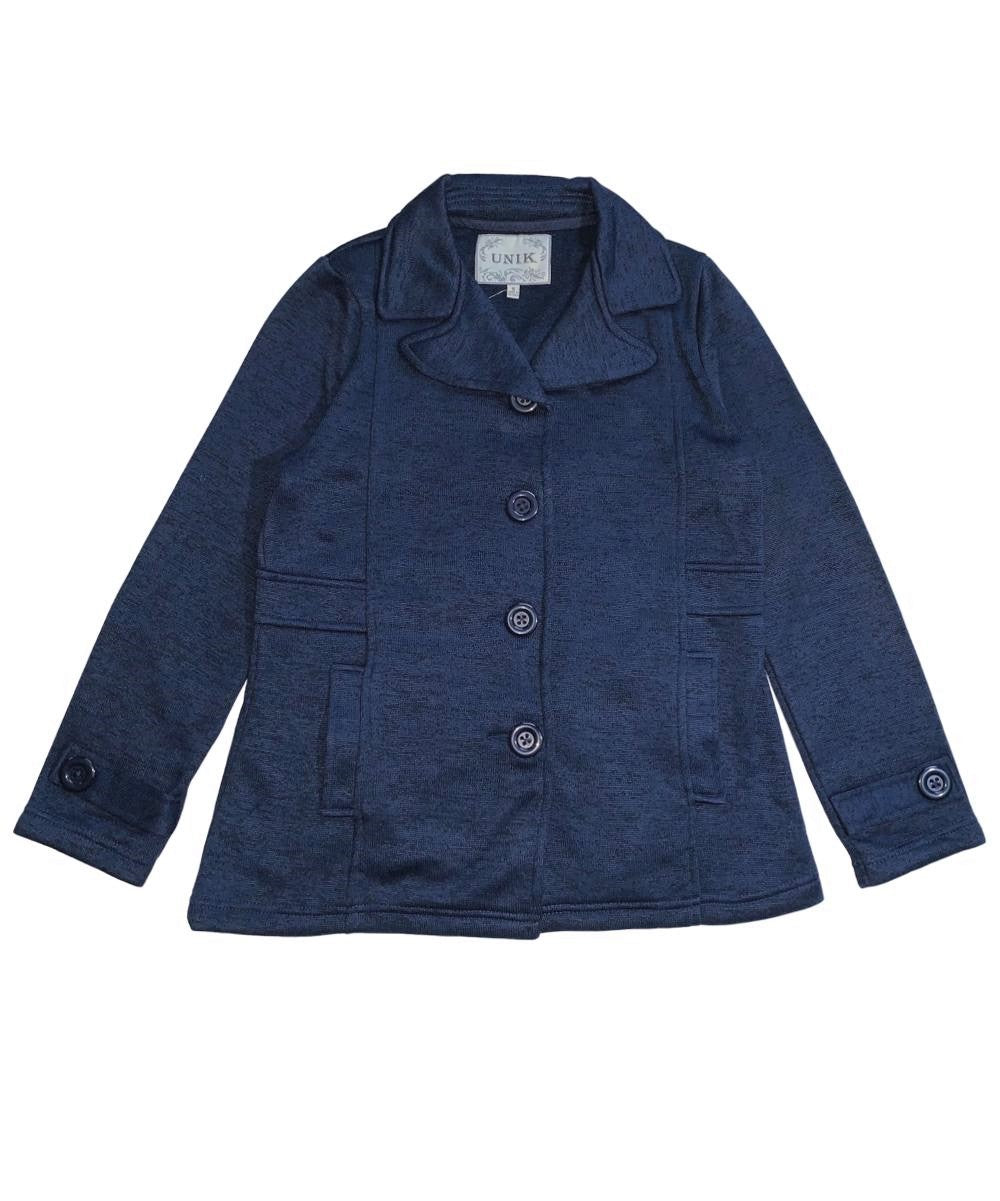Unik's Women Tweed Coats L Grey WJ18522