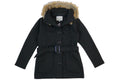 Unik's Women Fleece Coat with Fur Hood and Detachable Belt Honey WJ16511