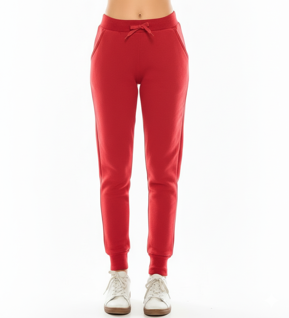 Women's Joggers Sweat Pants With Drawstring Waist Black WP31