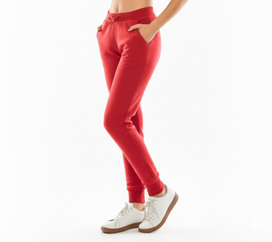 Women's Joggers Sweat Pants With Drawstring Waist Black WP31
