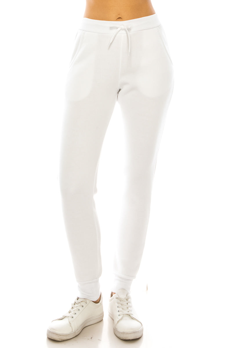 Women's Joggers Sweat Pants With Drawstring Waist Black WP31