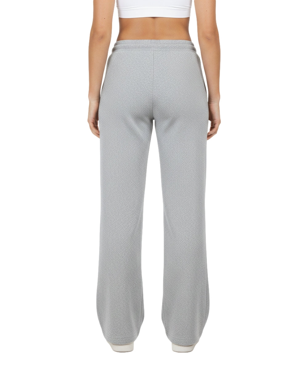 Women's Open Bottom Sweat Pants With Drawstring Waist L. Grey WP32
