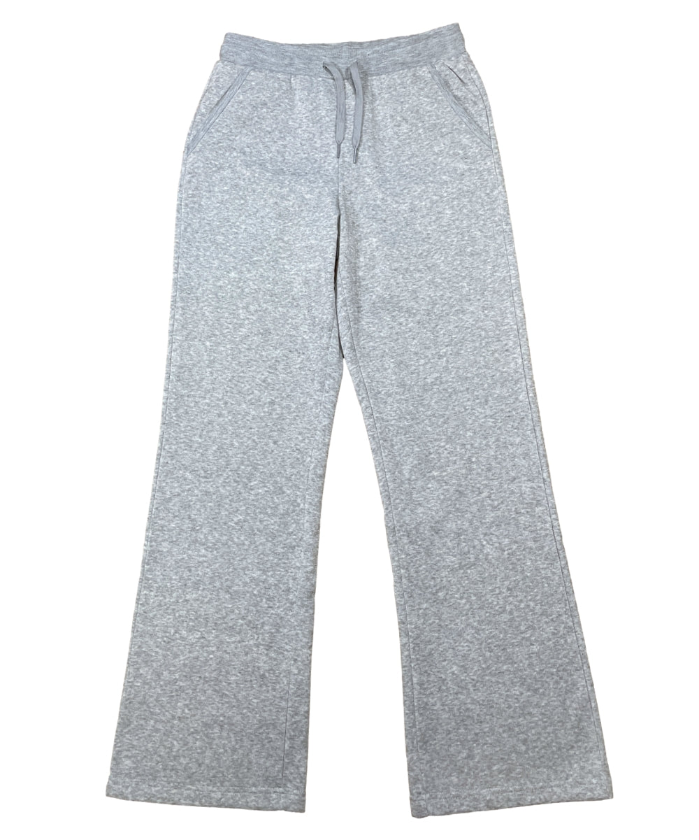 Women's Open Bottom Sweat Pants With Drawstring Waist Black  WP32