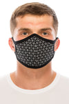 unik Face Mask, cotton blend, 2 layers, Black Diamond, Washable, Reusable Mask, Adult Size