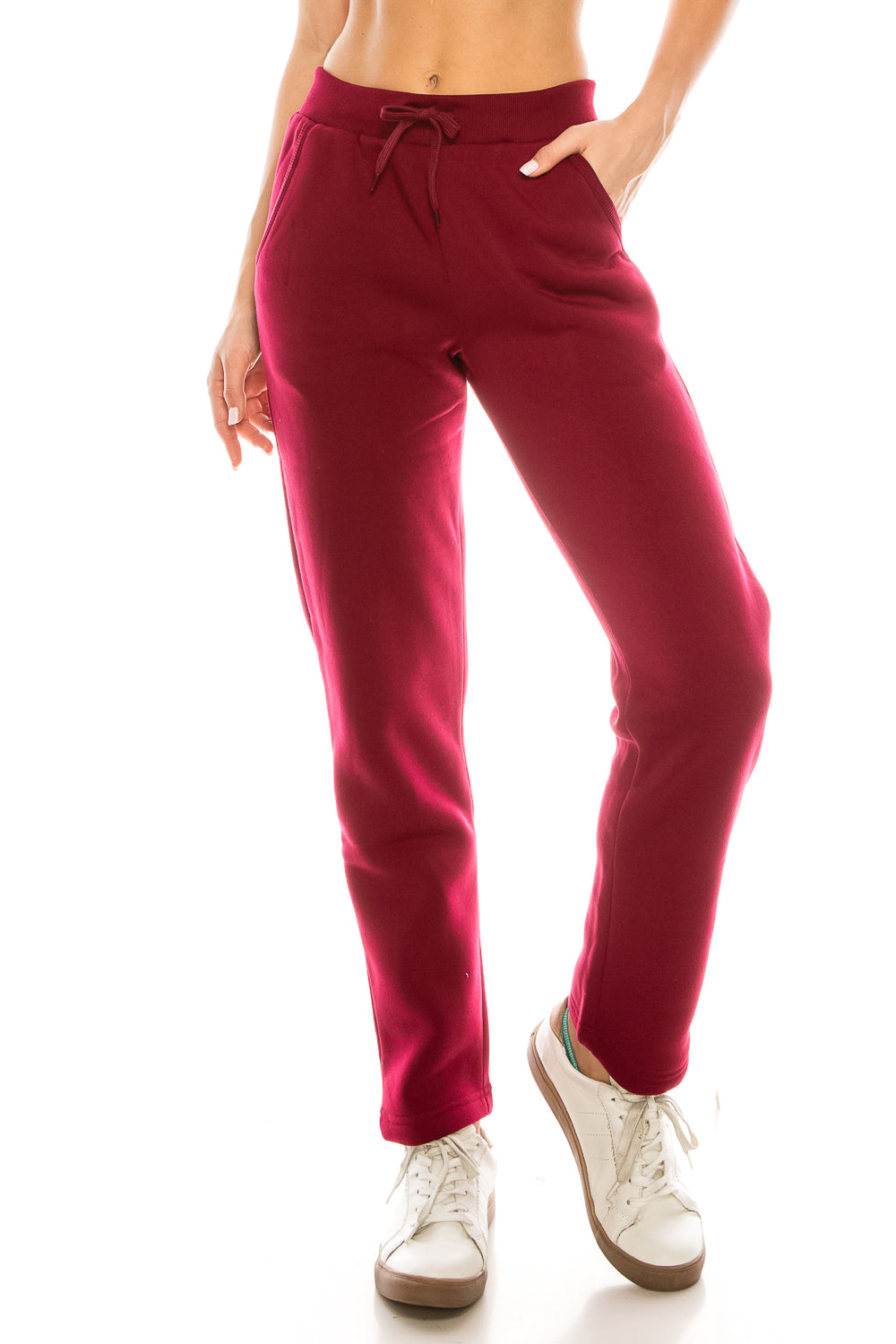 Women's Open Bottom Sweat Pants With Drawstring Waist D Grey WP30