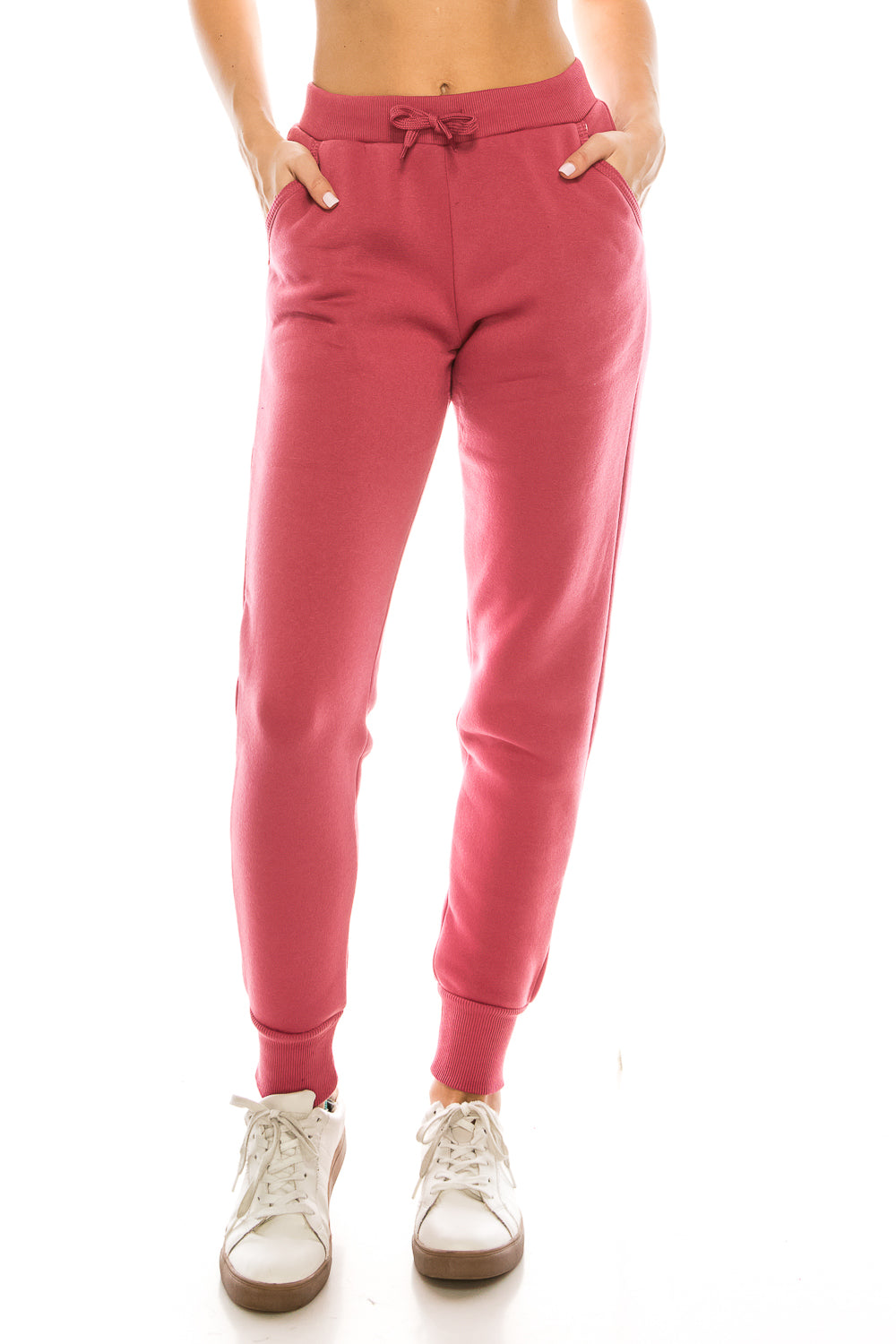 Women's Joggers Sweat Pants With Drawstring Waist Black WP31