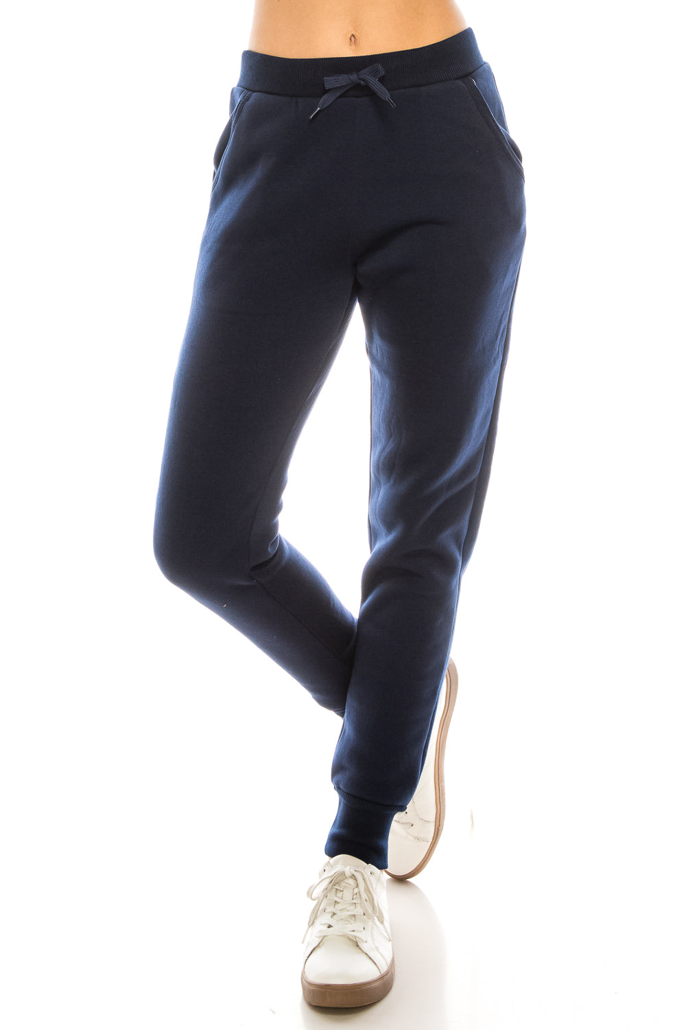 Women's Joggers Sweat Pants With Drawstring Waist Black WP31