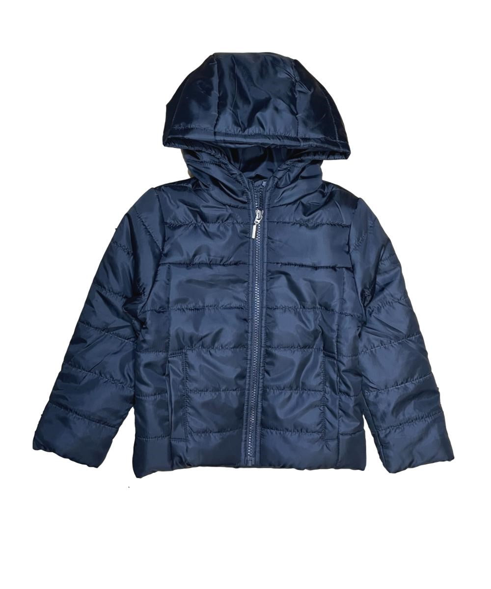 Boy's Zipper Hooded r Fleece Lined Puffer Jacket Royal Blue BJ2077