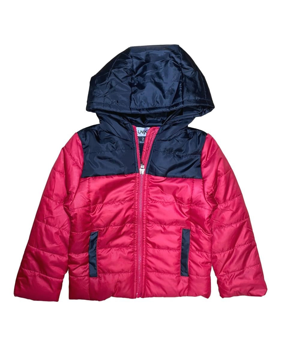 Boy's Zipper Hooded r Fleece Lined Puffer Jacket Royal Blue BJ2077