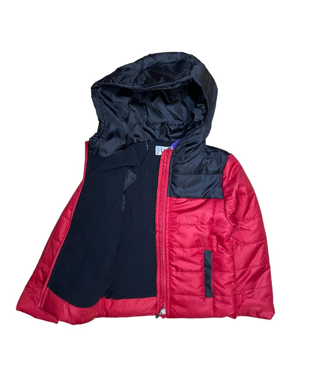 Boy's Zipper Hooded r Fleece Lined Puffer Jacket Navy  BJ2077