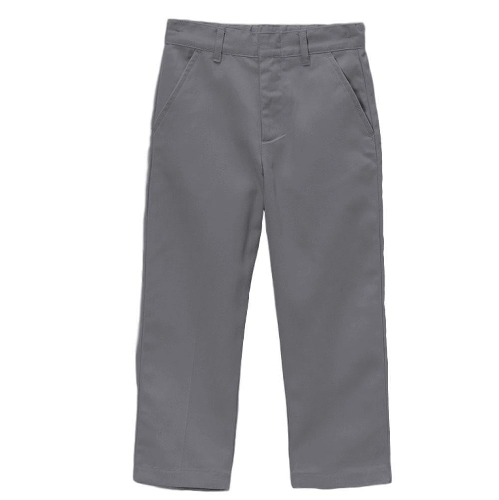 unikinc - Boy's Uniform Twill Pants Flat Front Pants - Unikinc